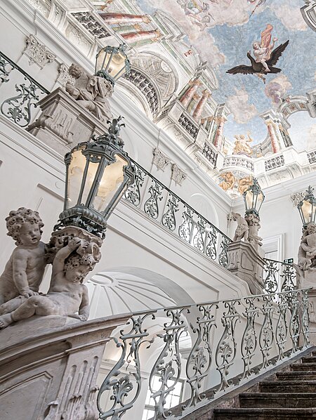 View of the grand staircase at History Museum.