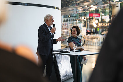 Andreja Hribernik und Günter Riegler bei der Eröffnung