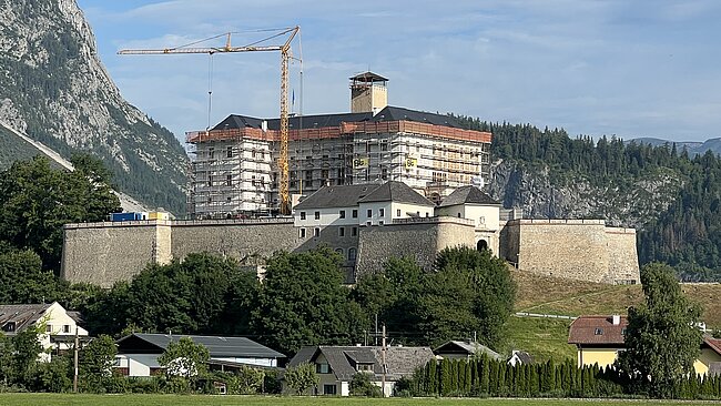 Schloss Trautenfels, Baustelle, Ansicht 2025