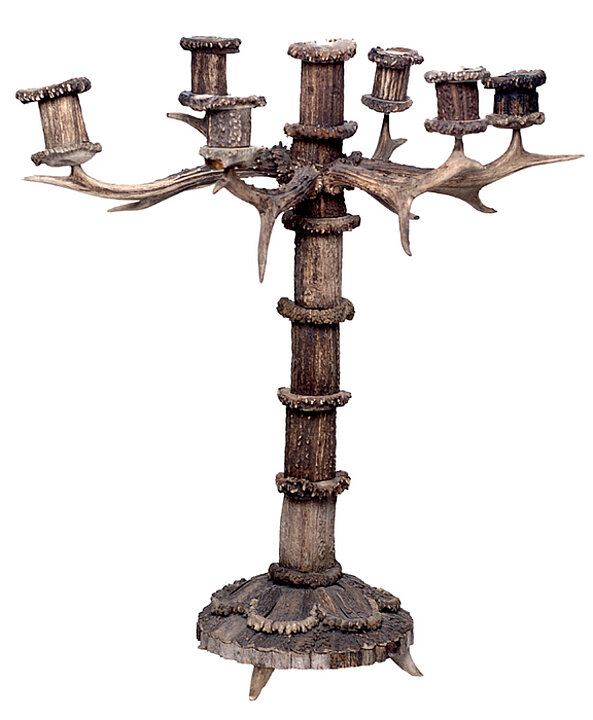 
Candlestick made of antler pieces for six candles