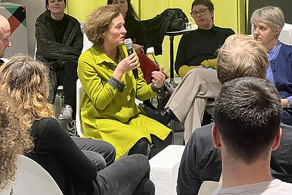 In der Forum-Phase mit Sibylle Dienesch (Graz Museum)