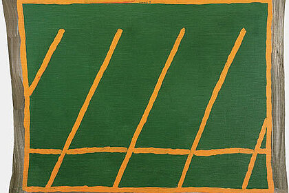 Peter Young: #13, 1970, Acryl auf Leinwand auf Holz (Ponderosa-Kiefer), 43,2 x 53,3 cm